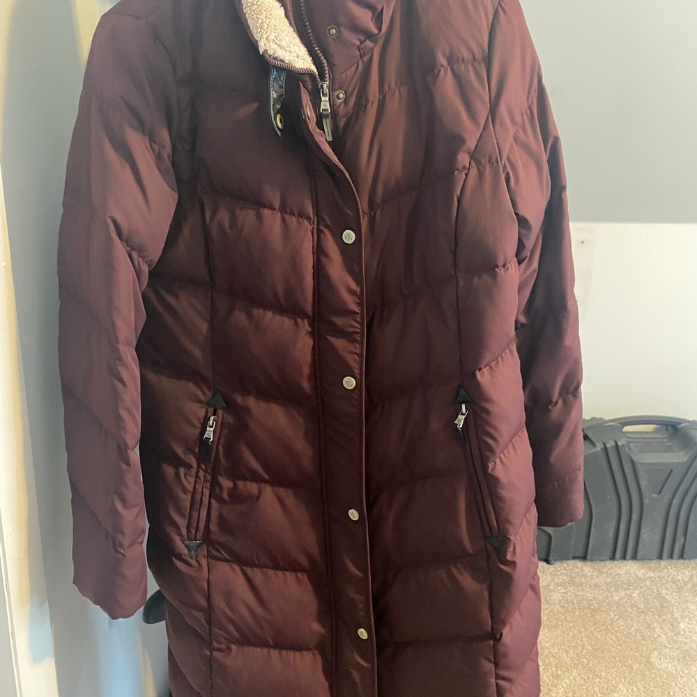 Ralph Lauren Burgundy Puffer Jacket